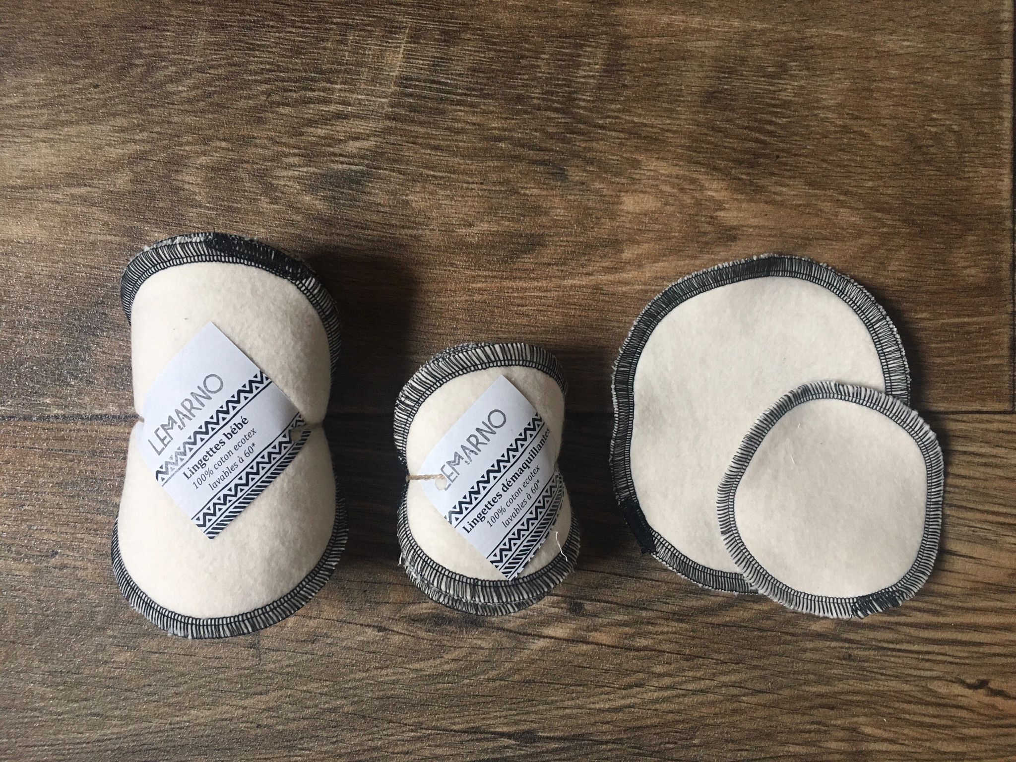 Lingettes démaquillantes lavables 10 pces